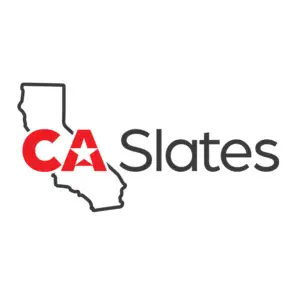Official CA Slates logo representing their California political slate mailer services.